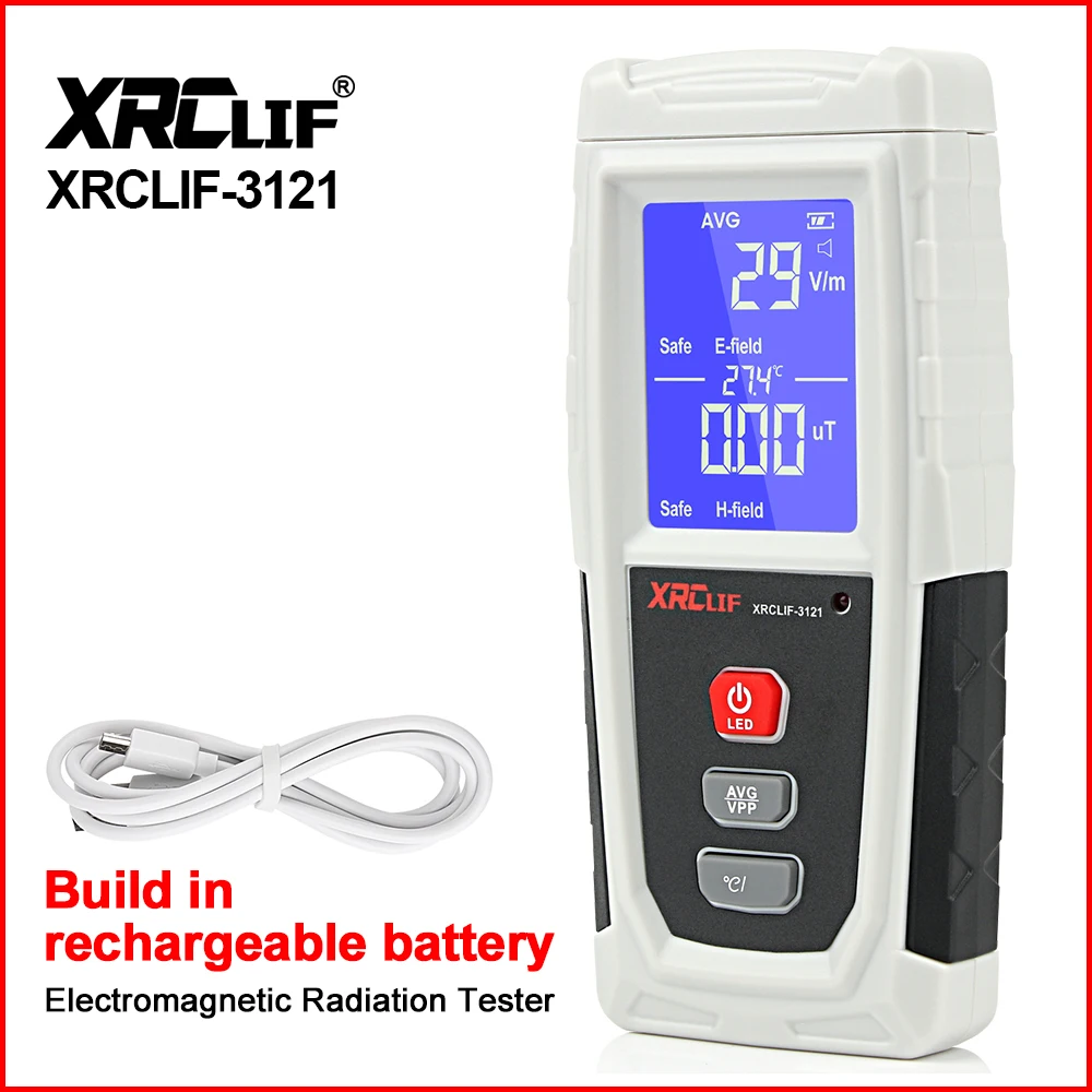 XRCLIF Electromagnetic Radiation Detector Dosimetro De Radiacion Field Meter Emf Tester Emission Dosimeter | Инструменты