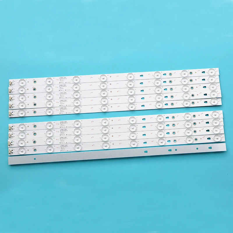 

10Pieces LED Backlight strip 8lamp For Hai er LE48G520N LS48H310G Light Bar LE48D8-03(D) 30348008220 screen LSC480HN10