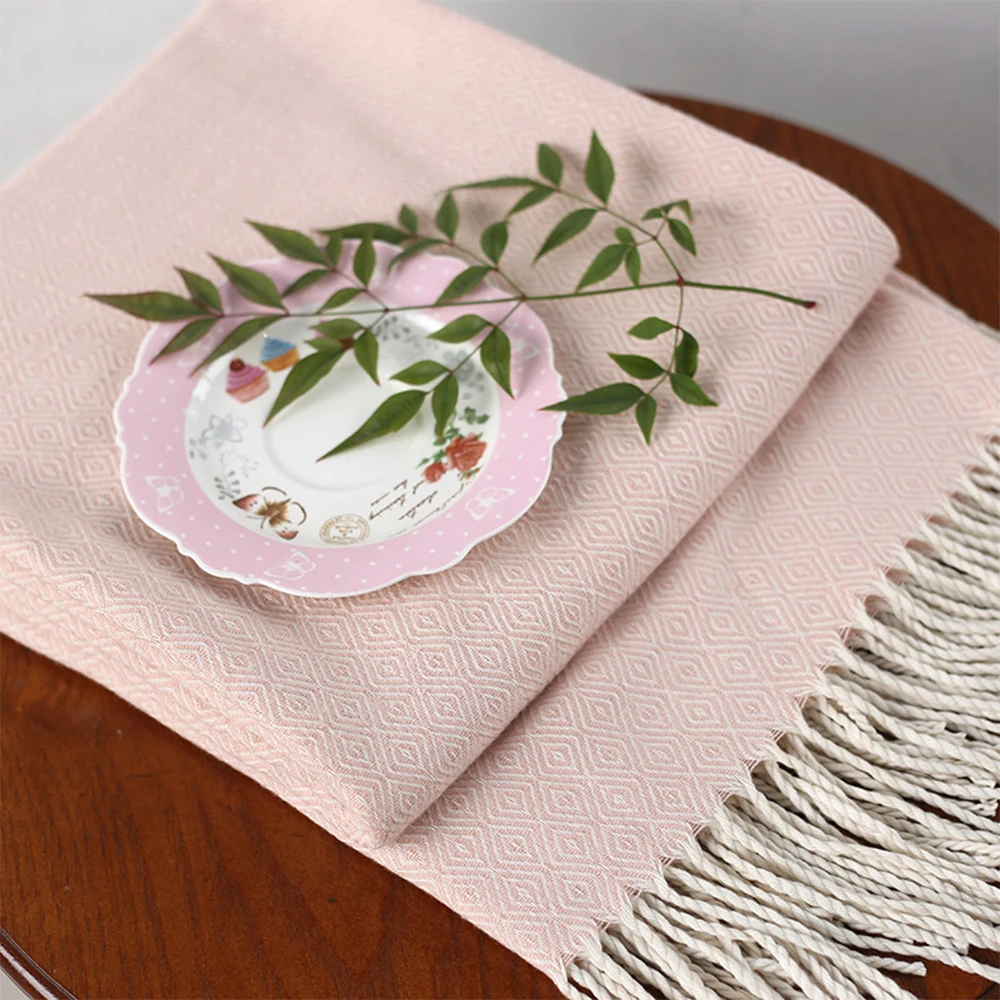 

Plaid Tapestry With Tassel Nordic Knitted Artificial Wool Blanket On The Bed Sofa Plaid Travel Blankets Bath Towel Bed Blanket