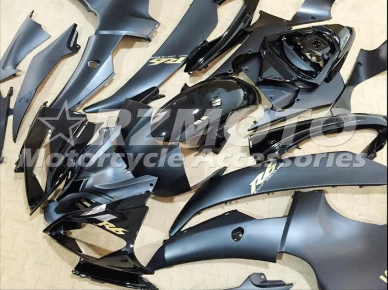 Набор впрыскивателей Мотоцикл Обтекатели Fit для YAMAHA YZF-R6-600 2008- 08-16 обтекатель КУЗОВ комплект пользовательский матовый черный