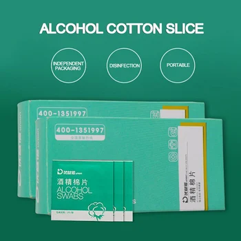 

50Pcs/set 75% Alcohol Cotton Slice Flakes Antiseptic Disinfection Wet Pad Wipes Fingertip Phone Cleaning Sterilization Portable