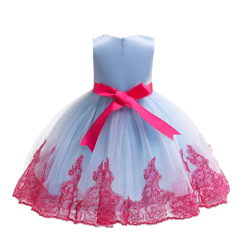 Детское торжественное платье принцессы для девочек на свадьбу; школьная одежда для выступлений; костюм-пачка для девочек; вечерние сетчатые праздничные платья