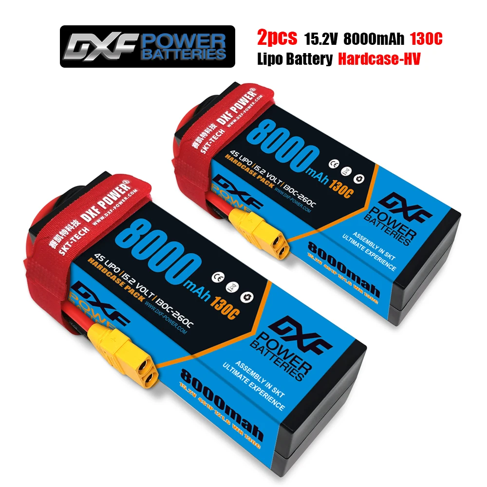 Аккумуляторы DXF 2 шт. Lipo 2S 3S 4S 7,6 В 11,4 в 15,2 в 8000 мАч 130C 260C для RC1/8 1/10 автомобиля XxMax Arrma Багги TruggyTruck дрона лодки|Детали и аксессуары| | АлиЭкспресс