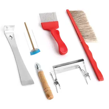 

7Pcs/Set Beekeeping Kit Equipment Bee Brush Queenss Catchers Cage Fork Hives Tool nice