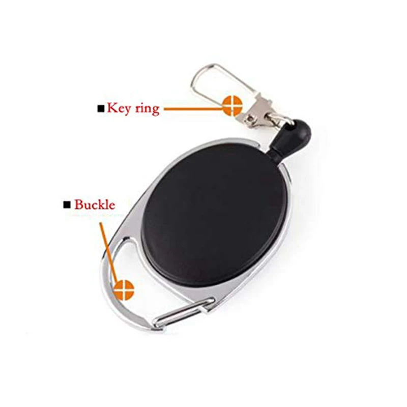 2/3/4pcs Retractable Key Chain Reel Badge Holder Fly Fishing Zinger Retractor with Quick Release Spring Clip Fishing Accessories