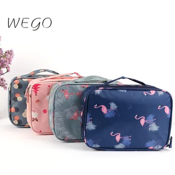 

Square cosmetic bag lazy simple portable travel storage waterproof large capacity lipstick portable animale cosmetic bag WG0304