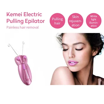 

Kemei Lady Electric Face Hair Removal Tools Body Face Facial Hair Remover Epilator For Women Facial Hair Remover Machine KM-27