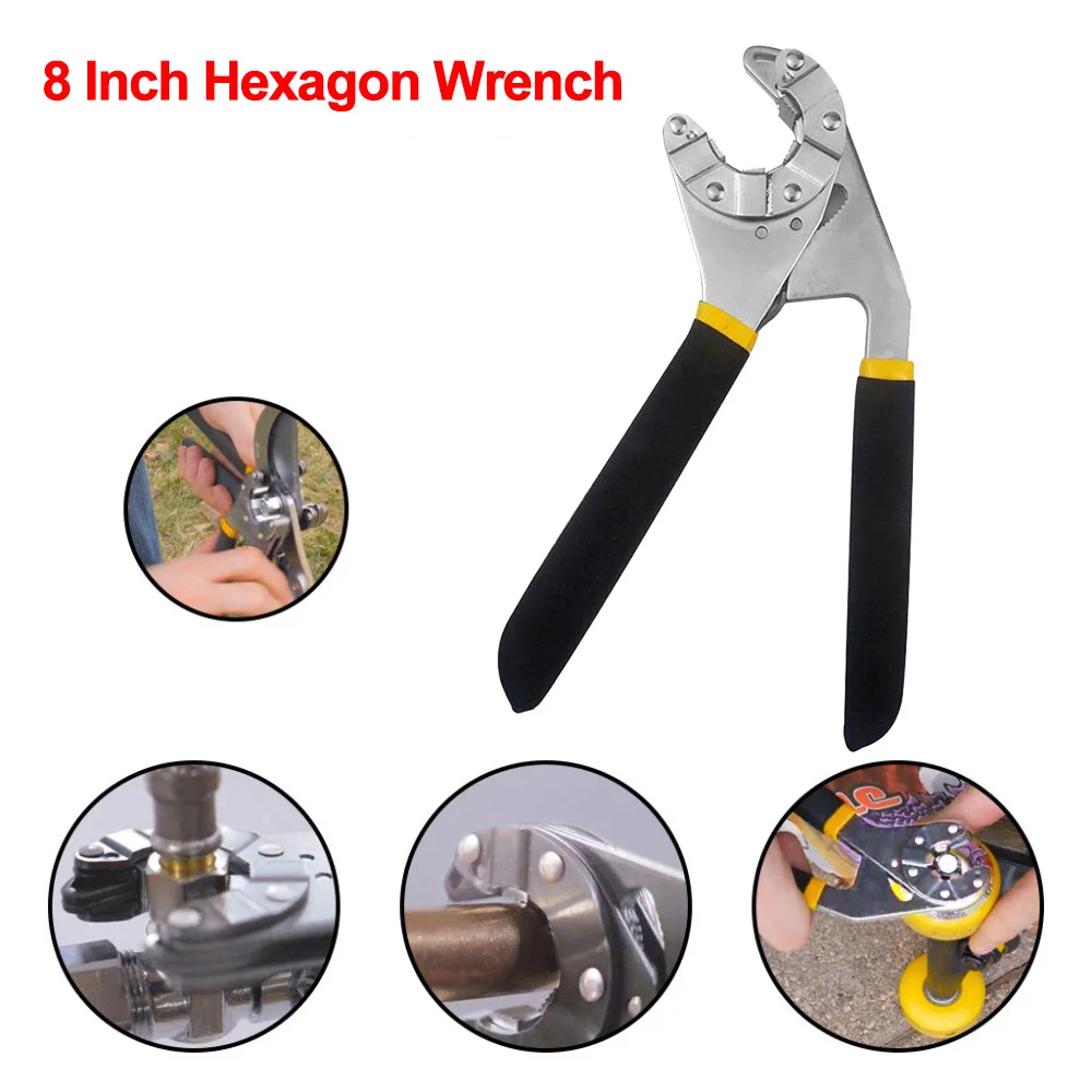 

torque adjustable spanner tool mini open car repair universal 8 Inch Multifunctional Vintage Hexagon wrench 2019 Hot Sale Oc28