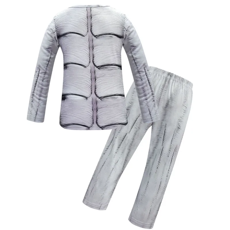 Stranger Things 3 Man-Eater Flower Demogorgon Costume Halloween Cosplay Kids T-Shirt with Long Sleeves and Pant Accessories Suit image 3
