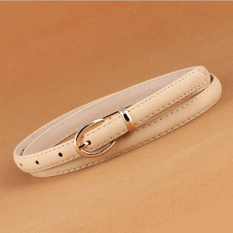 khaki belt Корейские кожаные детские ремни для женщин, модные, черные, красные, для девочек, женский ремень, джинсы, пряжка, тонкая талия, cinturon mujer, аксессуары - Цвет: khaki belt