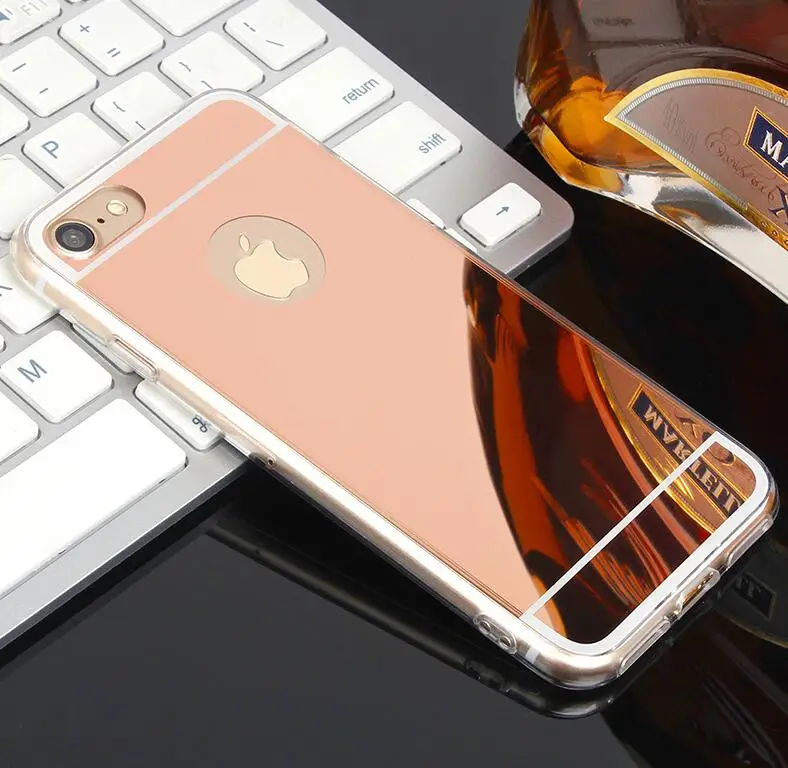 Magtim Mirror Phone Case For iPhone X XS MAX XR 7 8 PLUS Back Cover Protector Case For Apple iPhone 11 Pro Max 6S TPU Soft Case - Цвет: rose gold