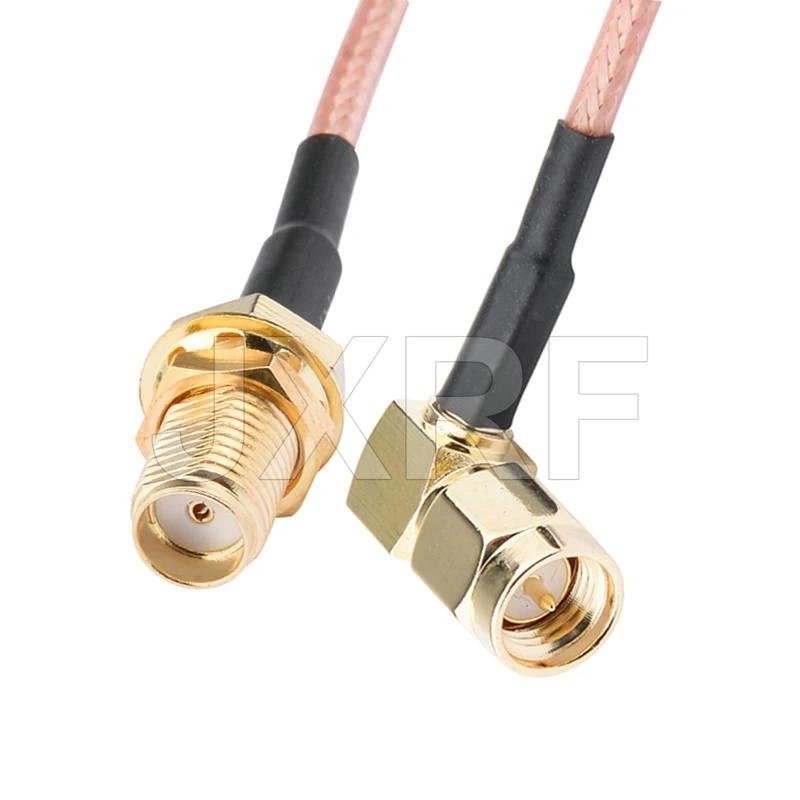JXRF SMA Мужской правый угол Женский РЧ коаксиальный Соединительный кабель RG316
