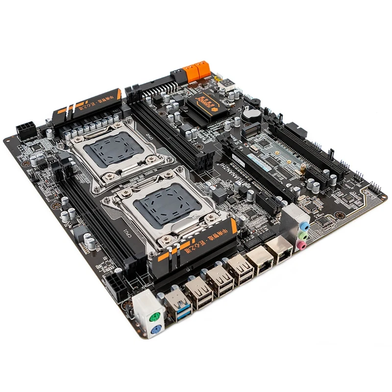 HUANANZHI X79-4D двойной Процессор материнская плата для Intel X79 LGA 2011 E5 2680V2 DDR3 1333/1600/1866 МГц 128 ГБ PCI-E SATA3 USB3.0 E-ATX