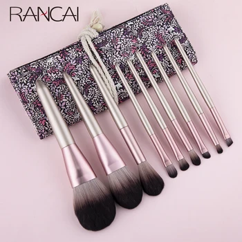 

RANCAI 9pcs Hight Quality Makeup Brushes Set maquiagem New Foundation Eyebrow Eyeliner Cosmetic makeup Brushes With Bag