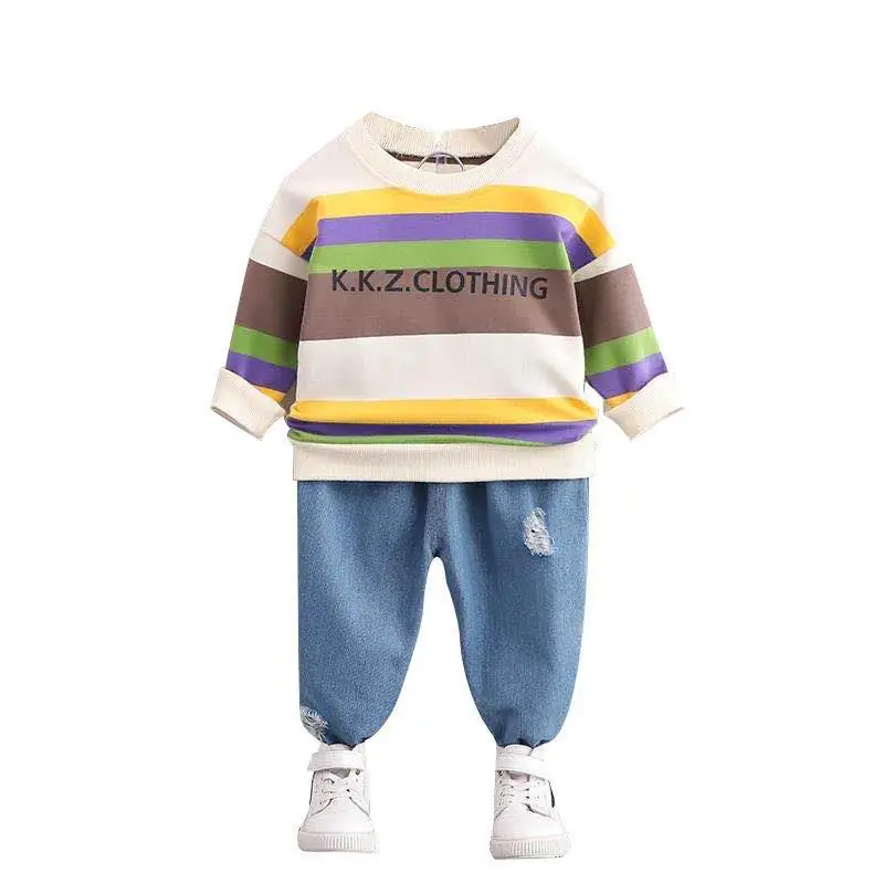 2 шт./компл. Детская Хлопковая футболка и брюки | одежда обувь