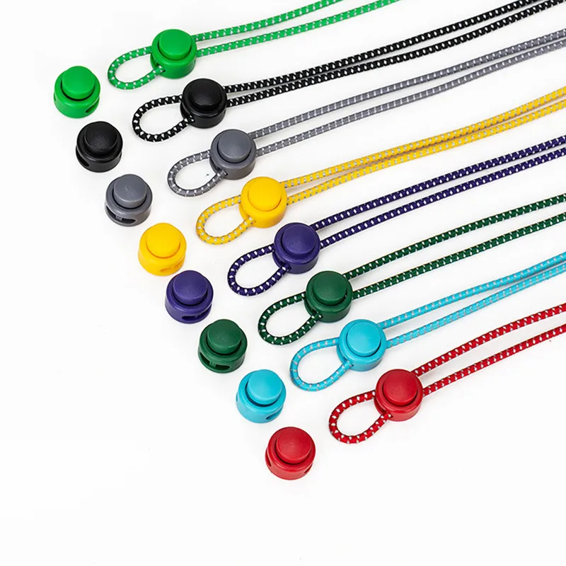 

1 Pair 14 Colors Elastic Shoelaces Round Locking No Tie Shoe Laces Kids Adult Quick Lazy Laces Rubber Sneakers Shoelace