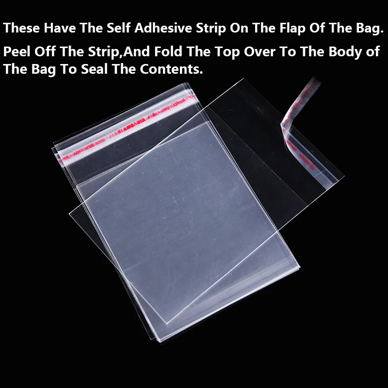 Bolsas de Plástico Transparente con Autosellado, Embalaje Autoadhesivo de Poliuretano, de Celofán, para Joyería, Galletas, Regalos y Empaquetar Dulces - Imagen 5