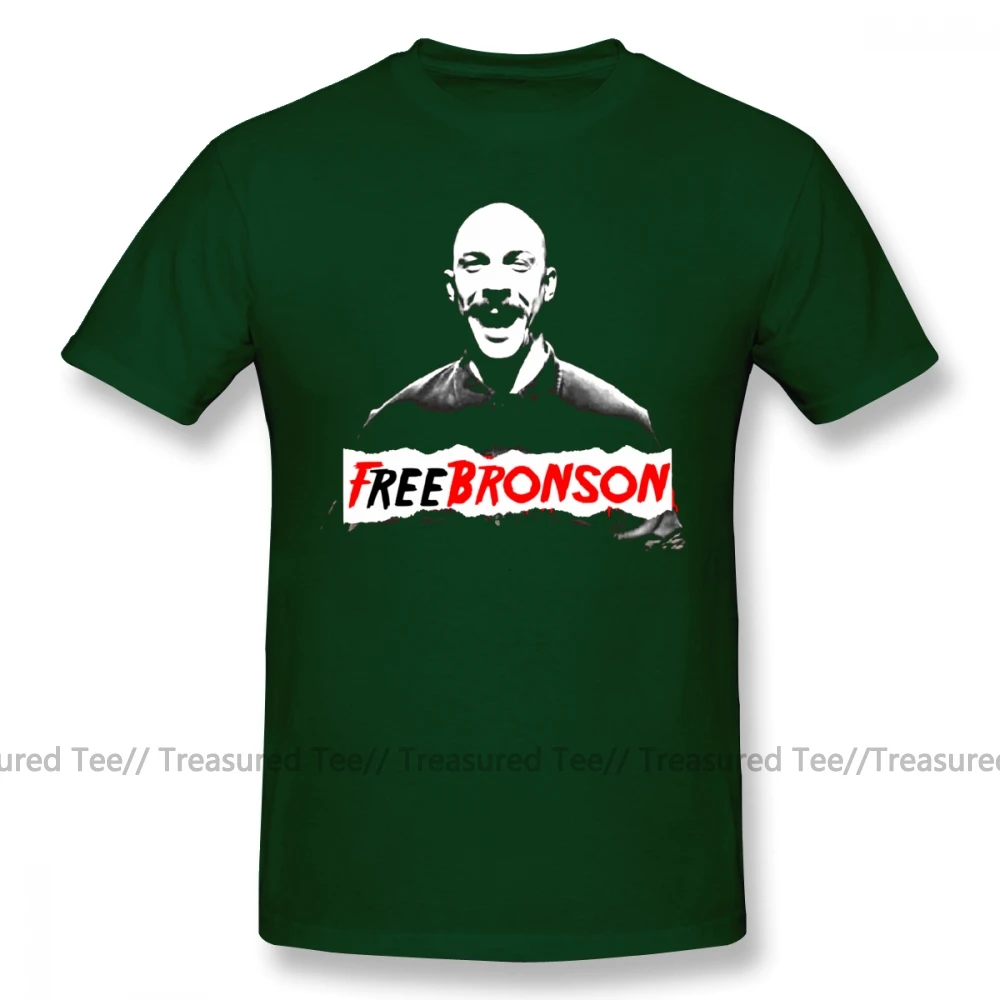 Футболка Acab Free Charles Bronson V2, футболка с коротким рукавом и принтом, потрясающая пляжная Мужская хлопковая футболка 4xl - Цвет: Dark Green