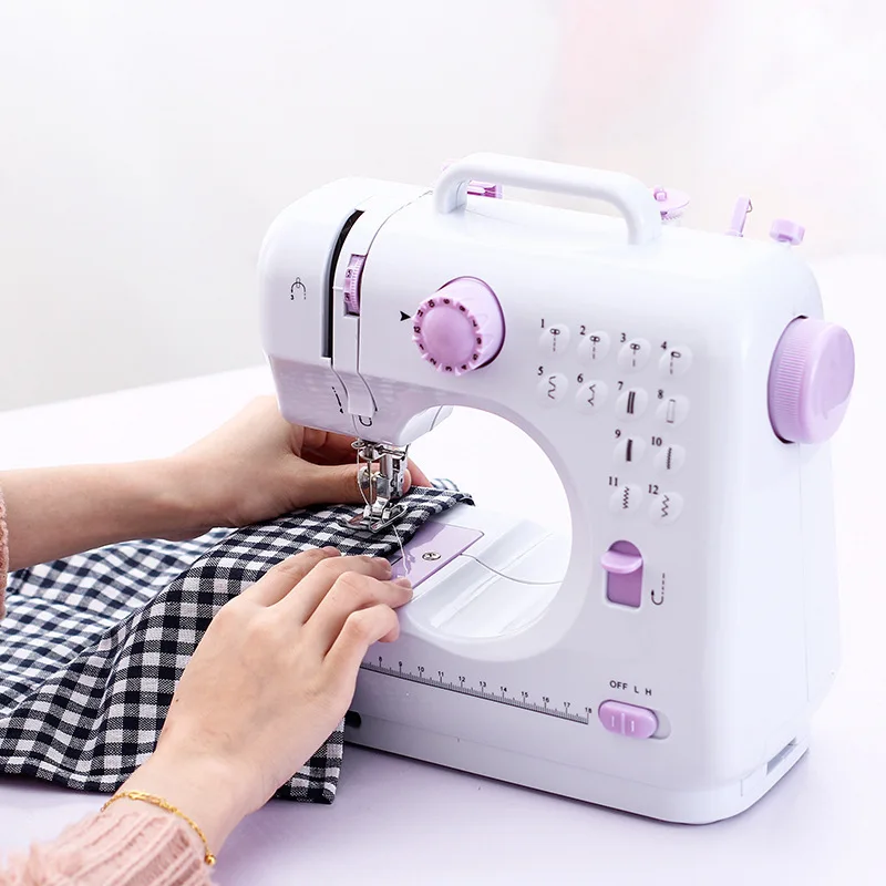 

Electric sewing machine 505A home multi-function Double Thread And Speed Free-Arm Crafting Mending LED Mini Manual Portable