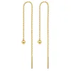 MinaMaMa acier inoxydable longue chaîne mince gland boule étoile papillon goutte boucle d'oreille pour femme enfileur boucles d'oreilles bijoux de mode