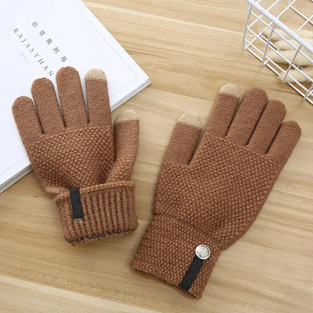 MISSKY женские перчатки вязаные перчатки теплые руки Хранитель Корейская версия мода стиль Леди сенсорный экран перчатки женские для зимы
