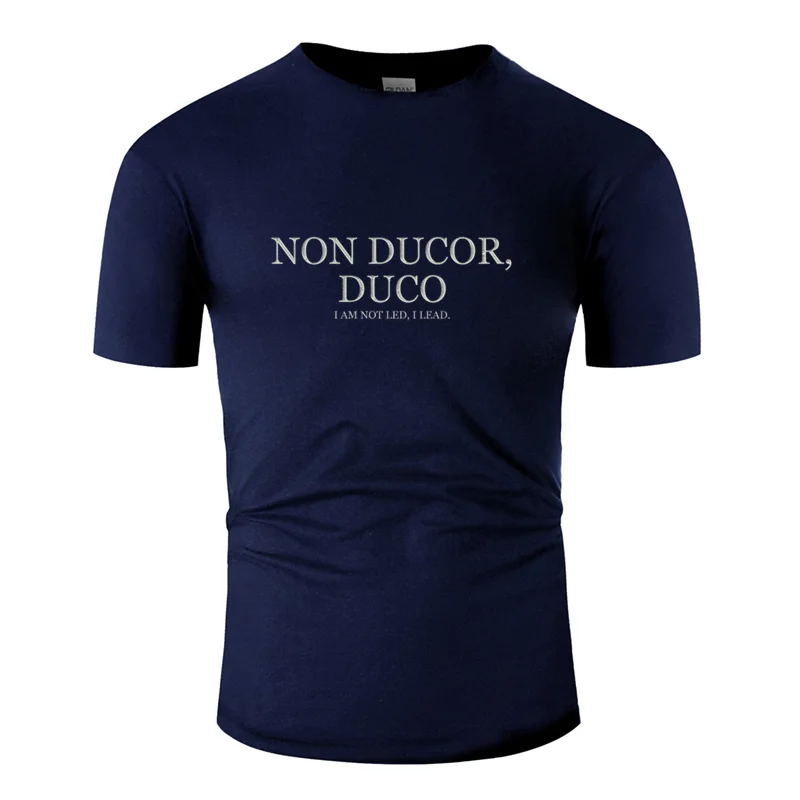 Men-Navy Blue Повседневная футболка с принтом i am not led, светильник i lead для мужчин и женщин, Базовая Однотонная футболка с надписью, топы для фитнеса и хип-хопа - Цвет: Men-Navy Blue