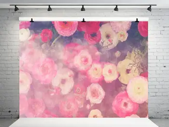 

VinylBDS Flower Newborn Photography Background Pink Floral Background Photography Romantic Photo Studio Background Backdrop