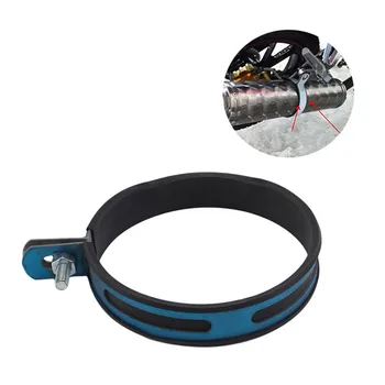 

Universal Motorcycle Exhaust Pipe Muffler Escape Project Carbon Fiber Holder Clamp Fixed Ring Support Bracket