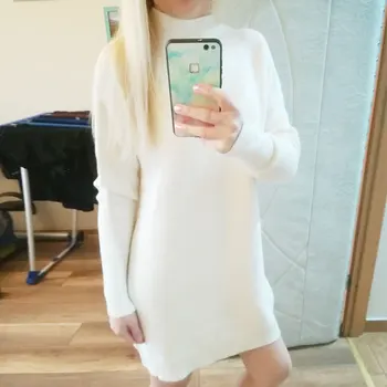 

New Spring Turtleneck Solid Knitted Sweaters Dress Women Long Sleeve Slim Streetwear Pullovers Oversized Sweater Pull