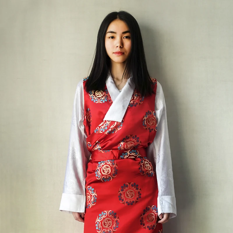 Tibetan Dress Sleeveless Two-piece Robe Ropa China Tradicional Mujer Chinese Ethnic Style Tibet Costume | Тематическая одежда и