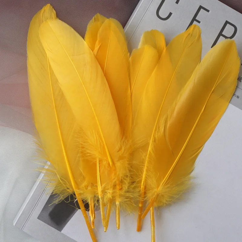 Натуральные гусиные перья, 15-20 см, разноцветные лебединые перья ...