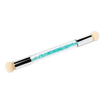 

Nail Art Brush, Dual Tipped Ombre Nail Art Sponge Brush for DIY Gradient Blooming UV Gel Nails -Blue
