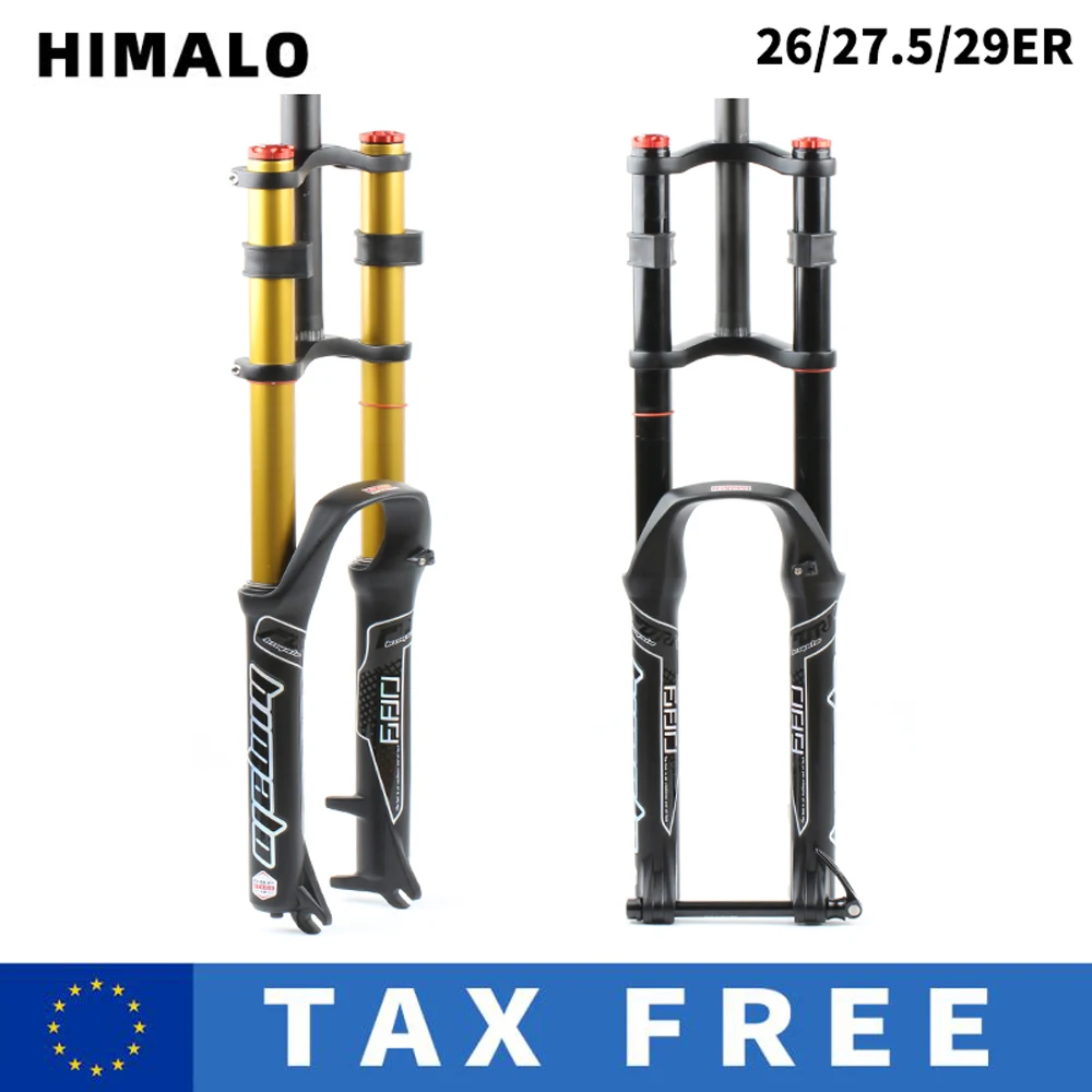 Велосипедная вилка HIMALO 26/27.5/29er MTB пневматическая из магниевого сплава с двойным