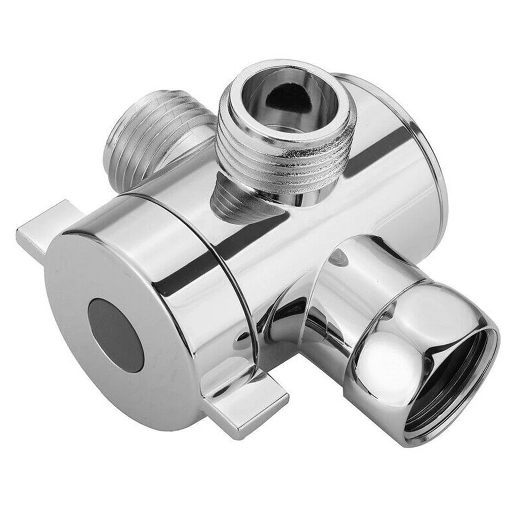 Universal Shower Hose Splitter Diverter Valve 1/2 3 Way Water Separator
