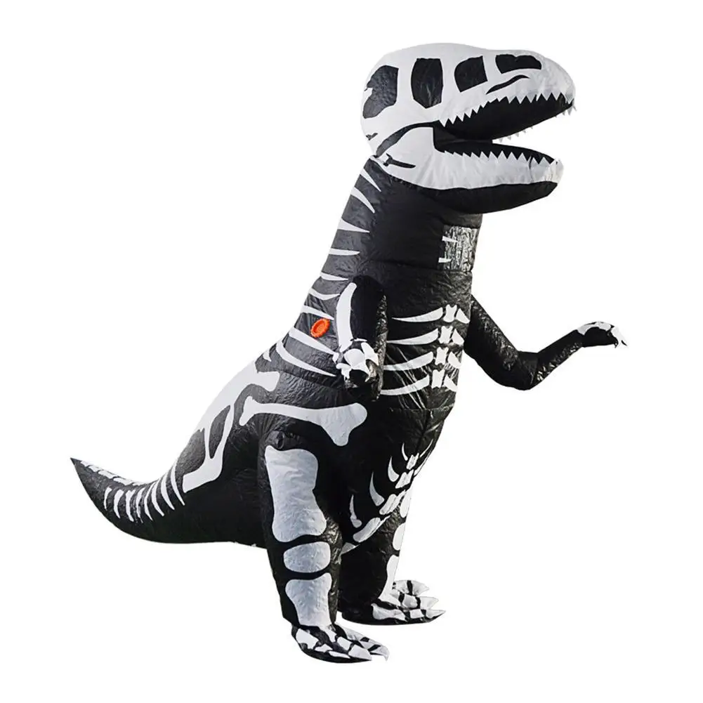 Надувной костюм динозавра с черепом, T-REX, взрослый костюм Юрского периода для косплея, подарок, надувной костюм динозавра