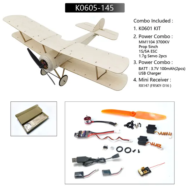 Sopwith Pup Rc Plane Balsa Wood 