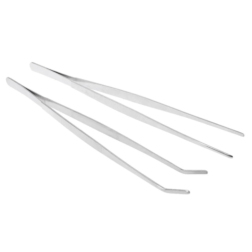 

Drop Ship 2 Pcs New 30cm Reptile Feeding Tongs Tweezers Clamp Curved Stainless Steel Feeder Clip