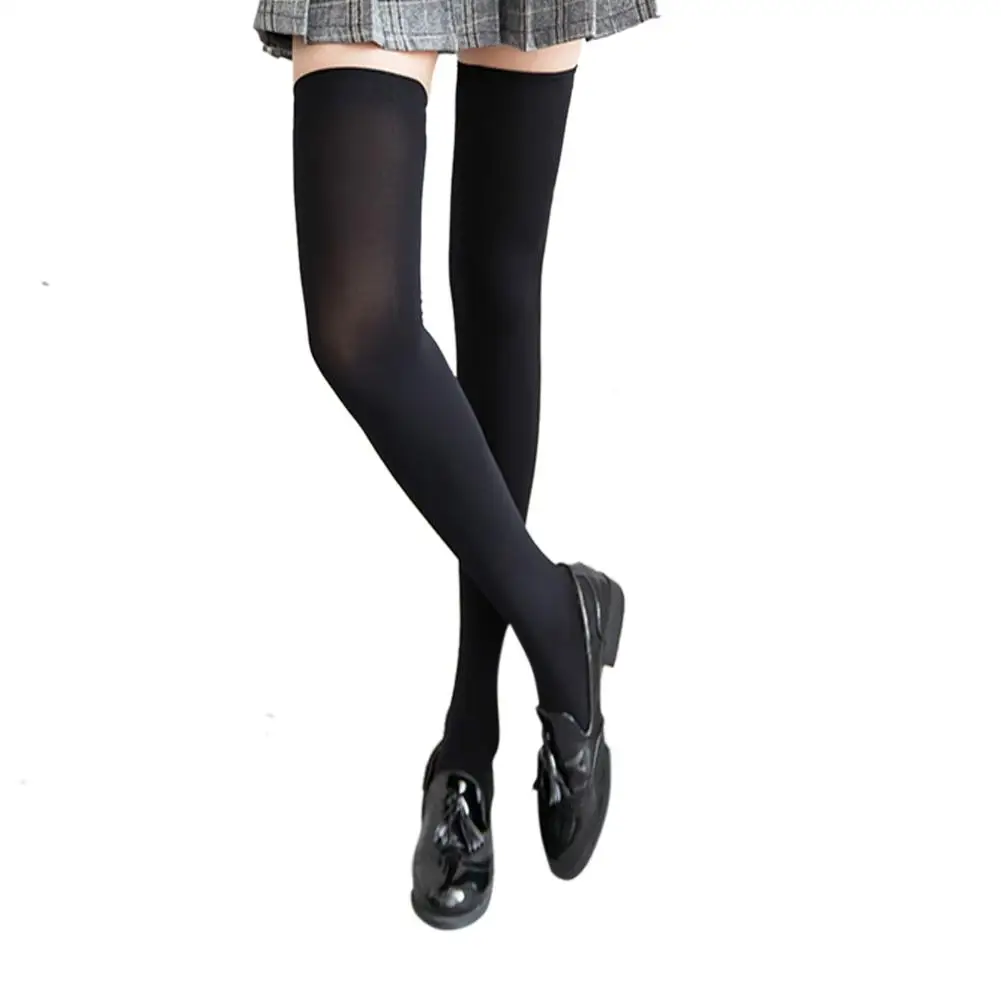DSstyles 1 пара унисекс 120D Униформа COS аксессуары бархатные чулки японские тонкие эластичные чулки выше колена