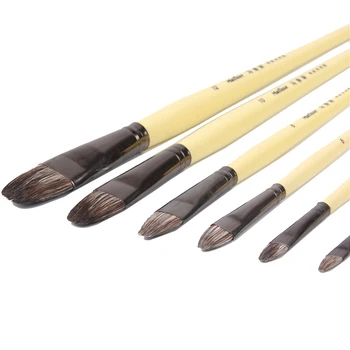 

6pcs/Set,high-grade weasel hair Row of pens tongue peak Paint Brush Acrylic Oil Painting Watercolor Professional Art Supplies