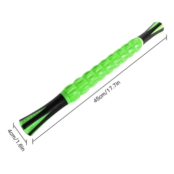 

45cm 9 Wheels Yoga Roller Column Fitness Pilates Massage Roller Stick Fascia Muscle Relief Roller Device