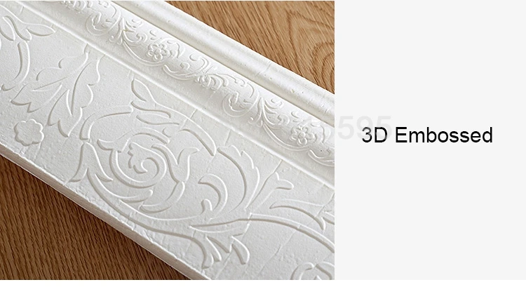 Водонепроницаемый самоклеящийся вспененный плинтус, для стен Стикеры 3D тиснением талии напольная угловая линия Плинтус Стикеры s обои