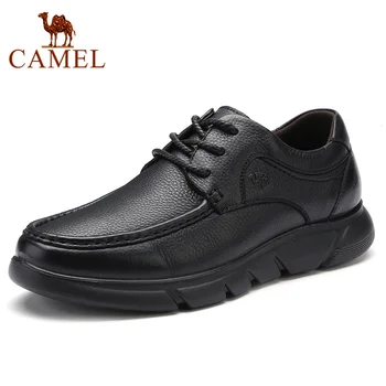 

CAMEL Men's Shoes Summer Autumn New Business Dress Shoes Men Soft Cowhide Middle-aged Father shoes Non-slip Footwear