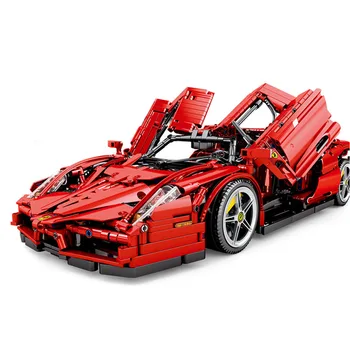 

New 2615Pcs 1:10 Scale 2.4G RC Multichannel Sports Car Building Block MOC Small Particle Construction Kit Stem Toy With 5 Motors