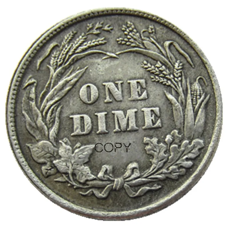 US Barber Dime 1915 P/S посеребренные копии монет - Цвет: P
