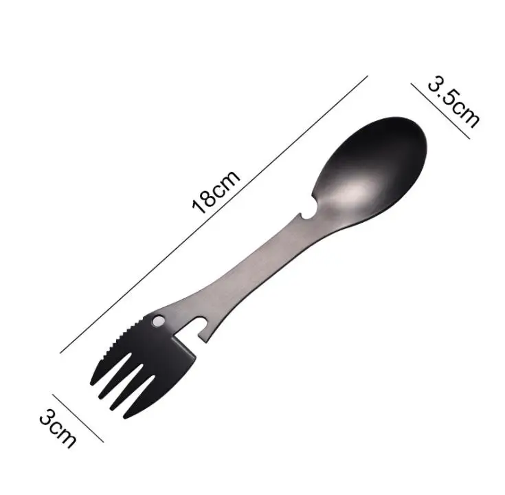 

Tableware spoon multi tool can opener flatware Portable bottle cutlery camp utensil fork Spork stainless steel Picnic SN1131