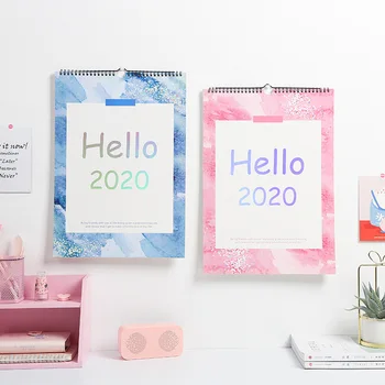 

2020 Year Blue and Pink Laser Series Desk Calendar DIY A3 Large Wall Calendars Daily Schedule Planner 2019.09-2020.12