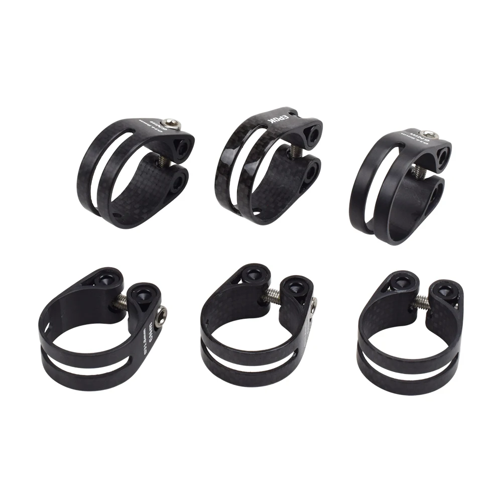

Ultra-Light 3K UD Full Carbon Fibre Bike Seat Post Clamps Saddle Pipe Clip 31.8/34.9mm MTB Road Mountain Bicycle Seatpost Clamp