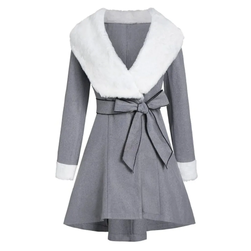 Winter Cotton Coat Women Slim Snow Outwear Medium-long Wadded Jacket Thick Cotton Padded Warm Cotton Parkas Plus Size M-2xl#J30 - Цвет: Серый