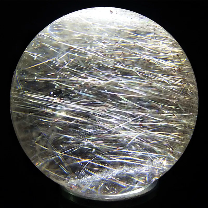 Натуральный камень Rutilated Quartz Кристальный шар высокого качества Фэнь-шуй для