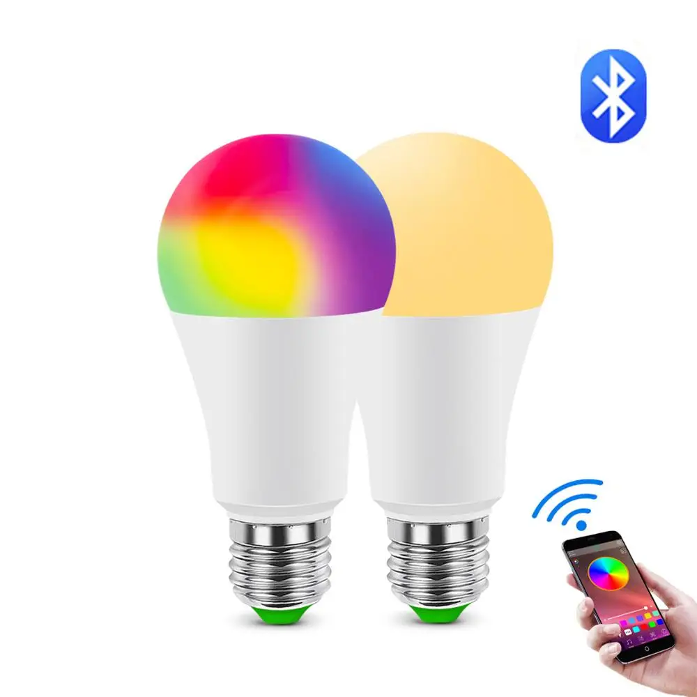 15 Вт беспроводной Bluetooth 4,0 смарт лампочки с ампулой светодиодный светильник RGBW RGBWW Домашний Светильник ing лампа E27 светодиодный 220 В 110 В относится к IOS/Android